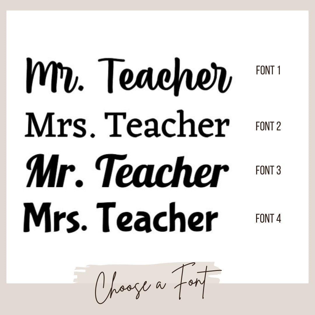 Pencil Teacher Name Plaque