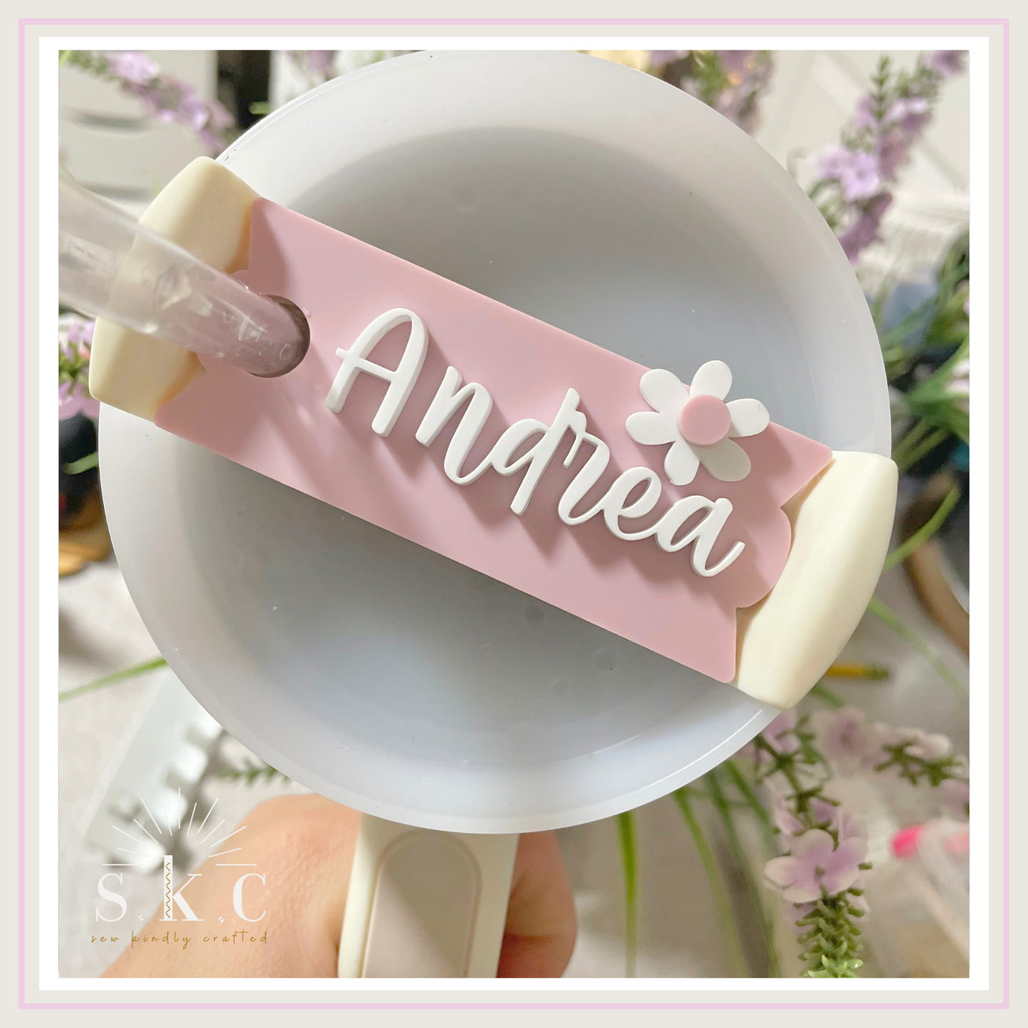 Daisy Name Lid Topper
