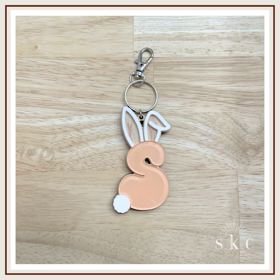 Easter Initial Keychains