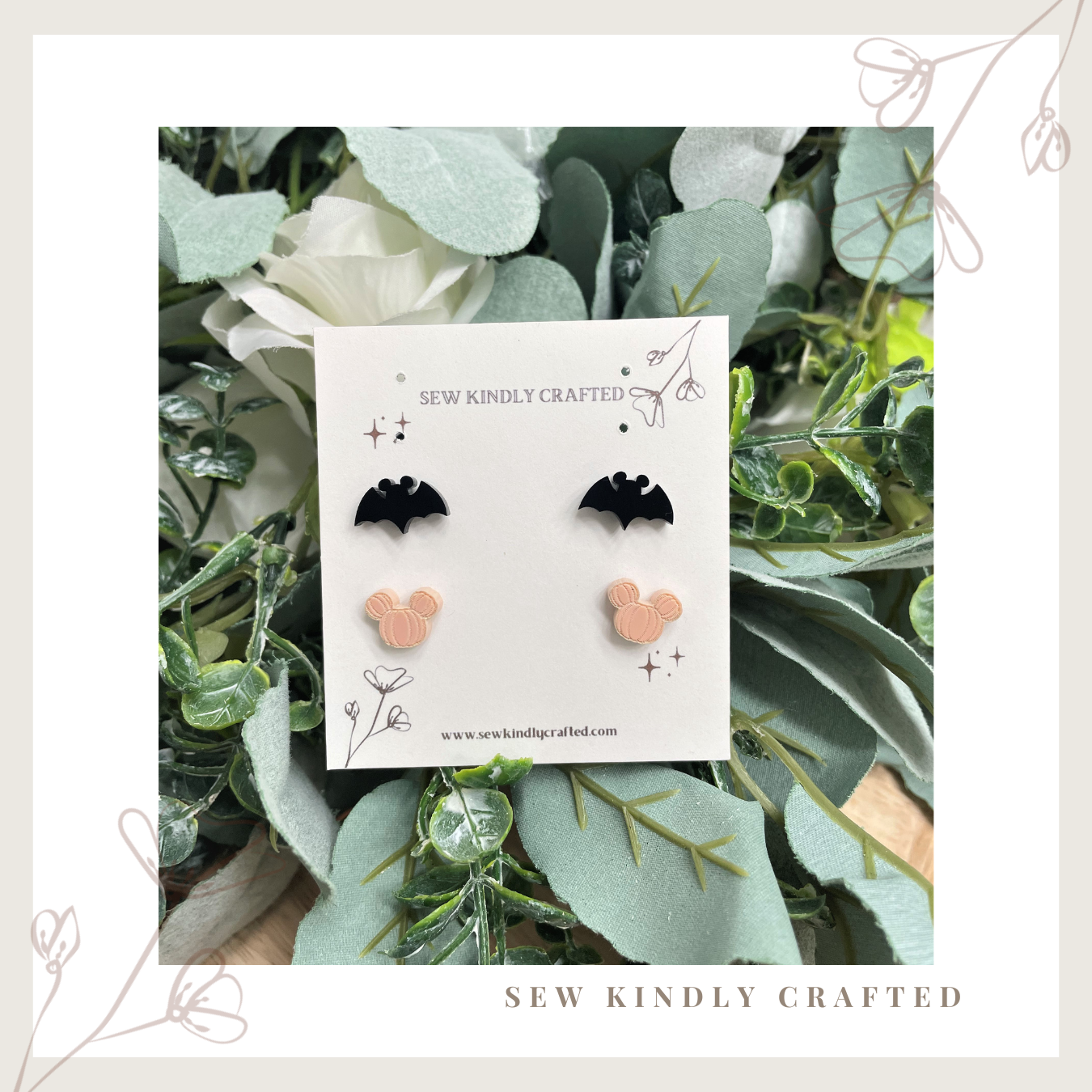 MM Bat and Pumpkin Earrings