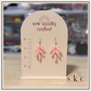 Red and Pink Bow Earrings