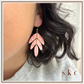 Red and Pink Bow Earrings