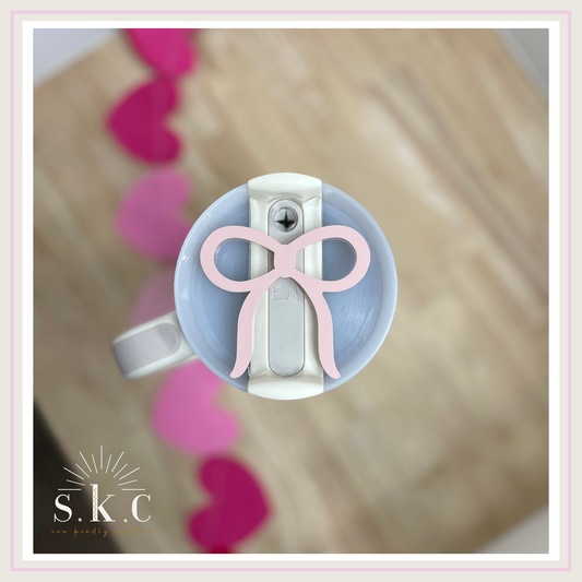 Simple Bow Tumbler Lid Topper