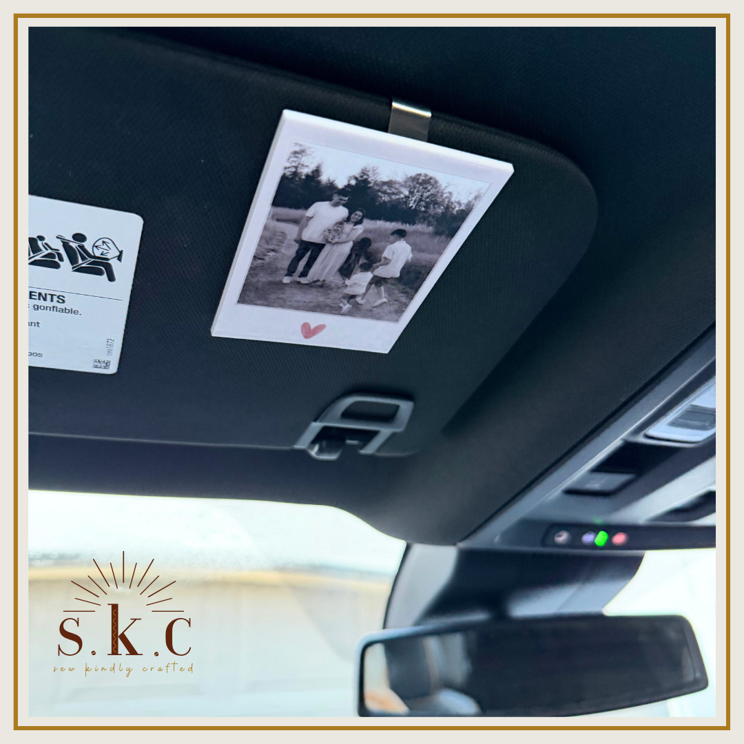Personalized Photo Car Visor Clip