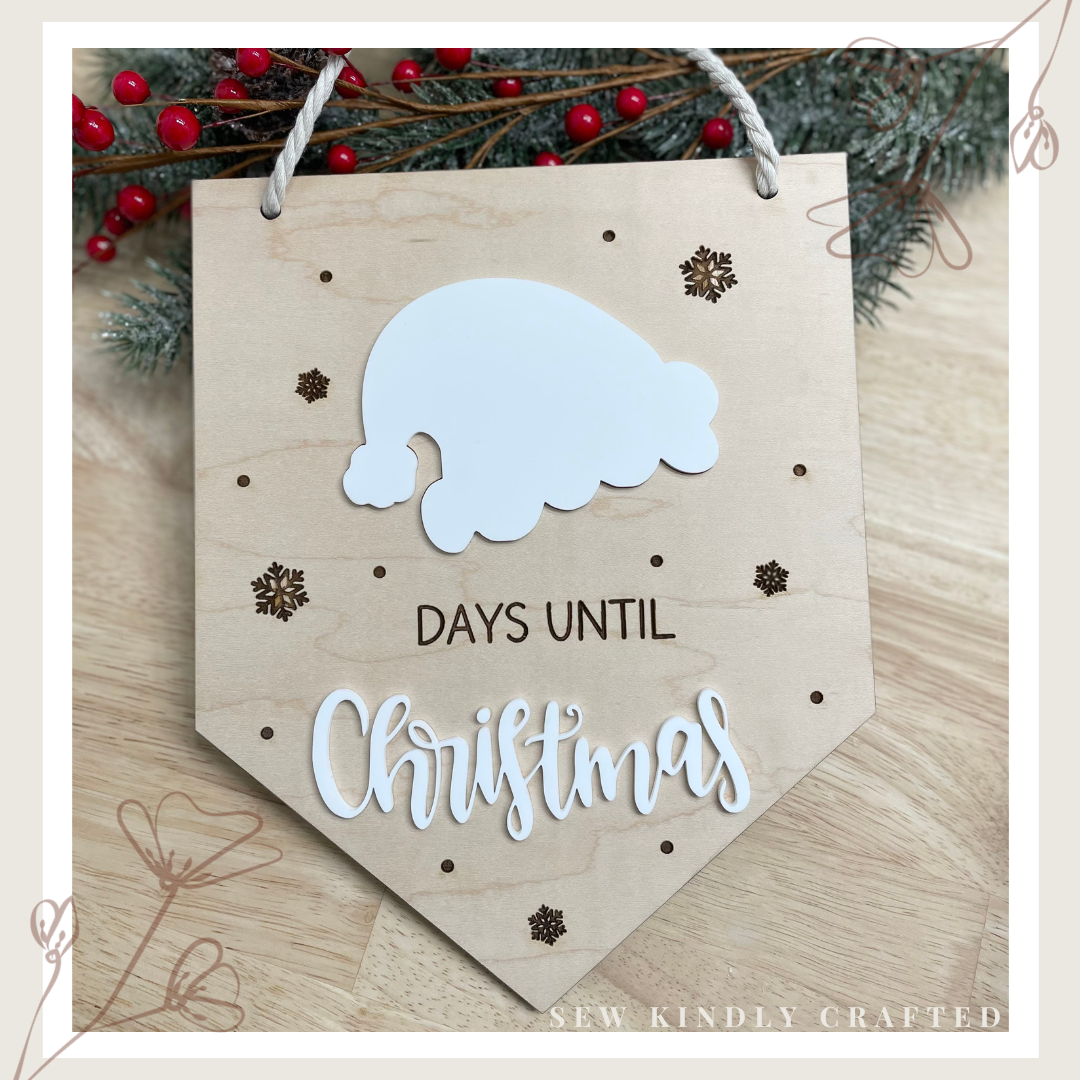 White Santa Hat - Christmas Count Down