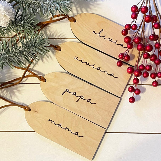 Arched Stocking Tags